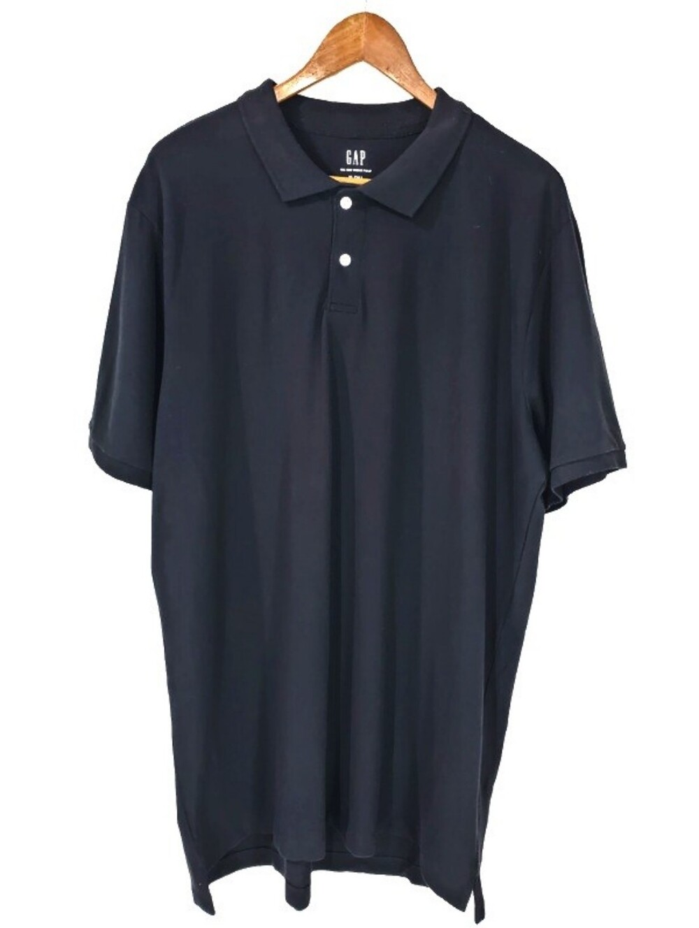 NEW Gap All Day Pique Polo Short Sleeve Size XL Tall Black Work Business Career